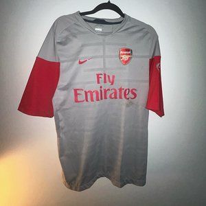 Nike Arsenal 2009-10 Large Football Training Fly Emirates Jersey Gray